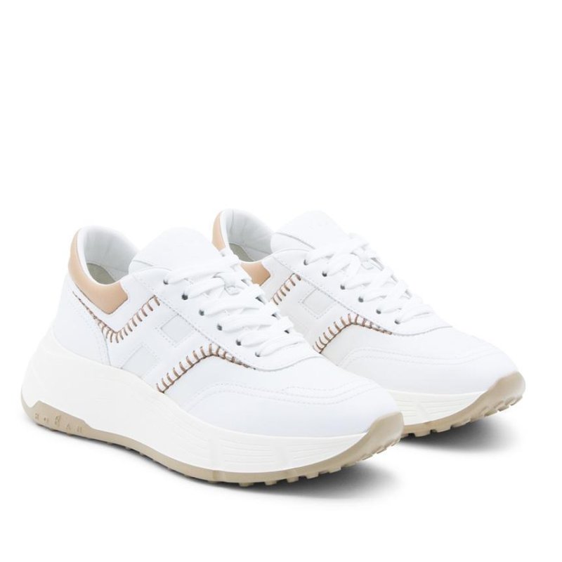 Hogan 女款 Hi-Fi 納帕皮革厚底雲朵運動鞋 車線裝飾/底高6.5公分 IT35/36/36.5/37/37.5/38/38.5/39/40-4