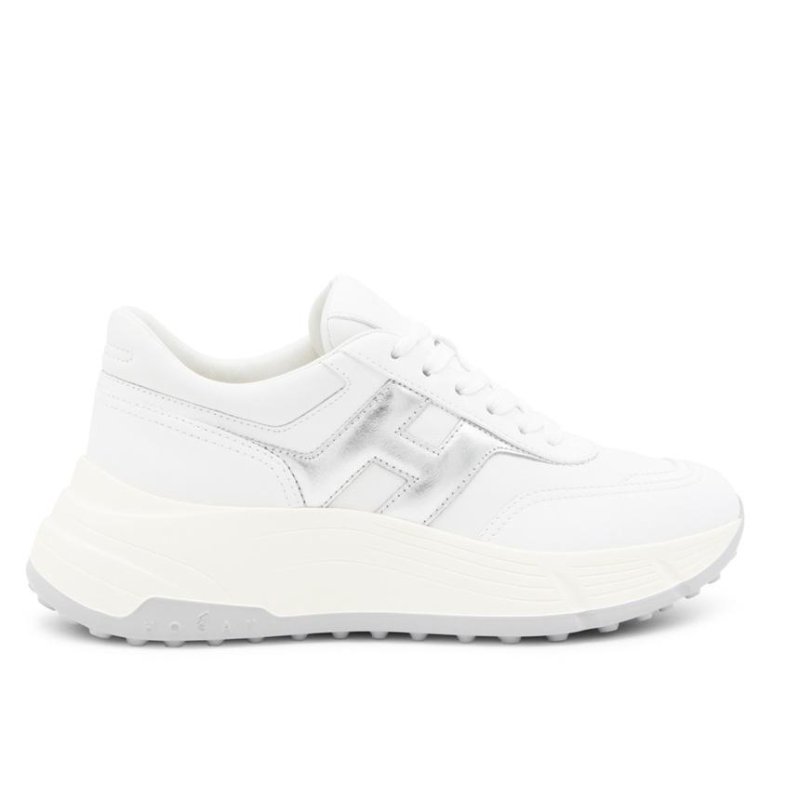 Hogan 女款 Hi-Fi 納帕皮革厚底雲朵運動鞋 白色銀色H/底高6.5公分 IT36/36.5/37/37.5/38/38.5/39/40-6