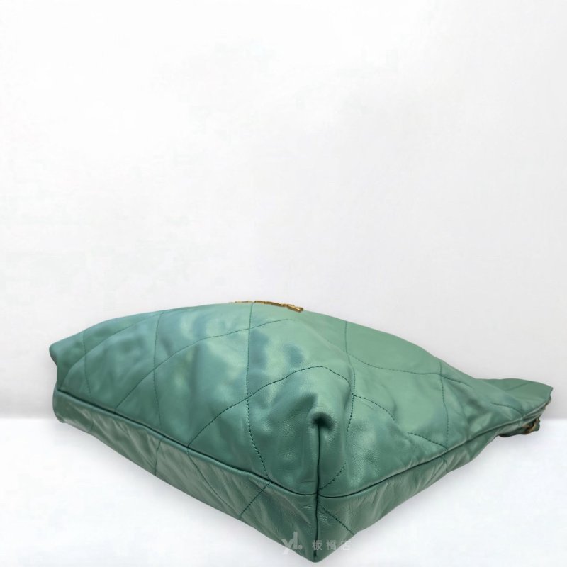 S5294-Chanel包包牛油果綠小牛皮金釦22Bag小號 AS3261-5