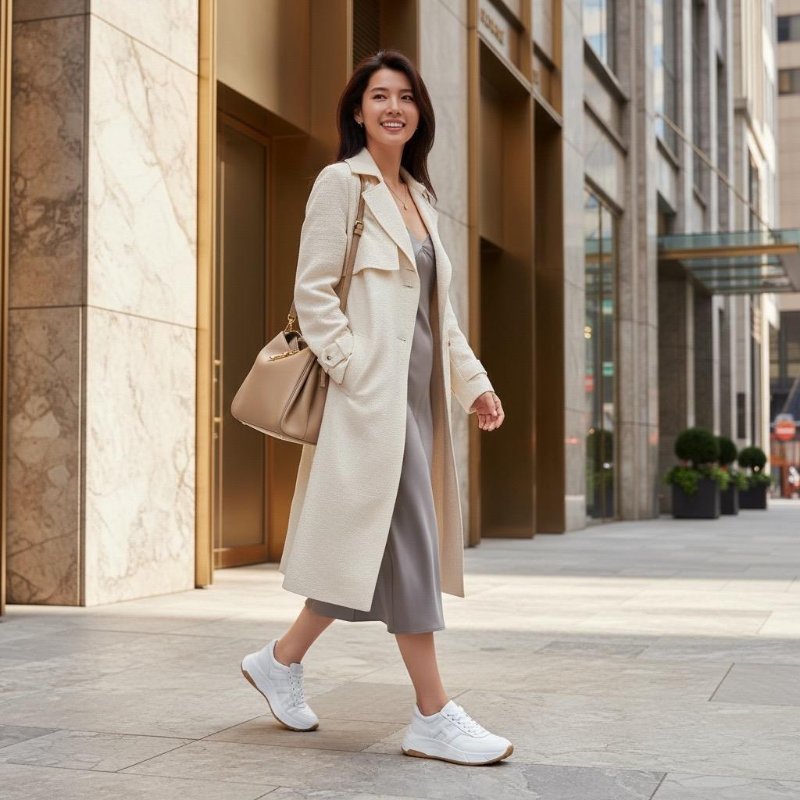 Hogan 女款 Hi-Fi 納帕皮革厚底雲朵運動鞋 白色/底高6.5公分 IT36/36.5/37/37.5/38/39-1