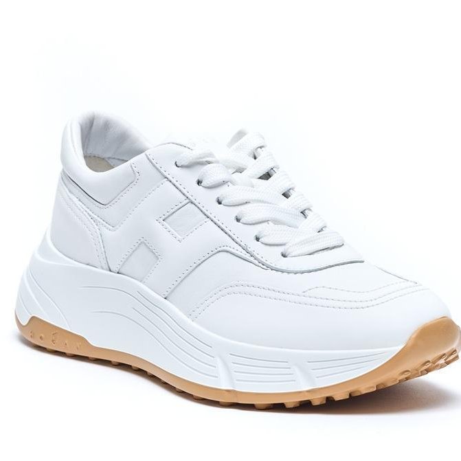 Hogan 女款 Hi-Fi 納帕皮革厚底雲朵運動鞋 白色/底高6.5公分 IT36/36.5/37/37.5/38/39-4