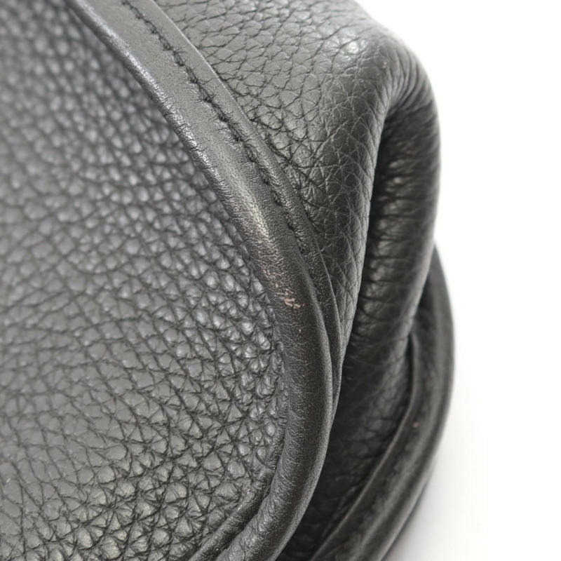 愛馬仕 Hermès Evelyn 3 Trois GM 單背包/手提包,Taurillon Clemence 皮革,黑色-5