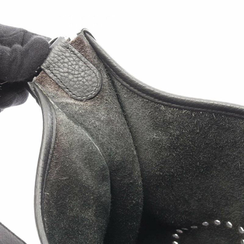 愛馬仕 Hermès Evelyn 3 Trois GM 單背包/手提包,Taurillon Clemence 皮革,黑色-6