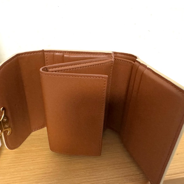 CELINE 凱旋門白老花 短夾-9