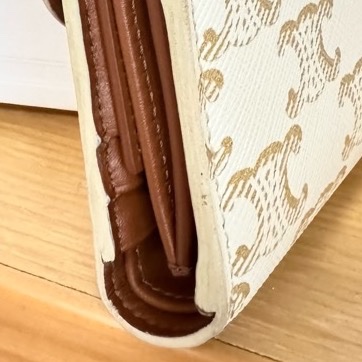 CELINE 凱旋門白老花 短夾-11