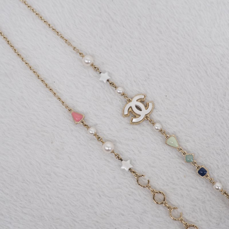 Chanel 香奈兒 A19P 2019手工坊系列珍珠琺瑯長項鏈毛衣鏈 可繞兩圈-10