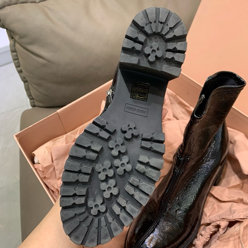 98新miumiu 繆繆 方跟短靴 37碼 附件：塵袋+盒-5