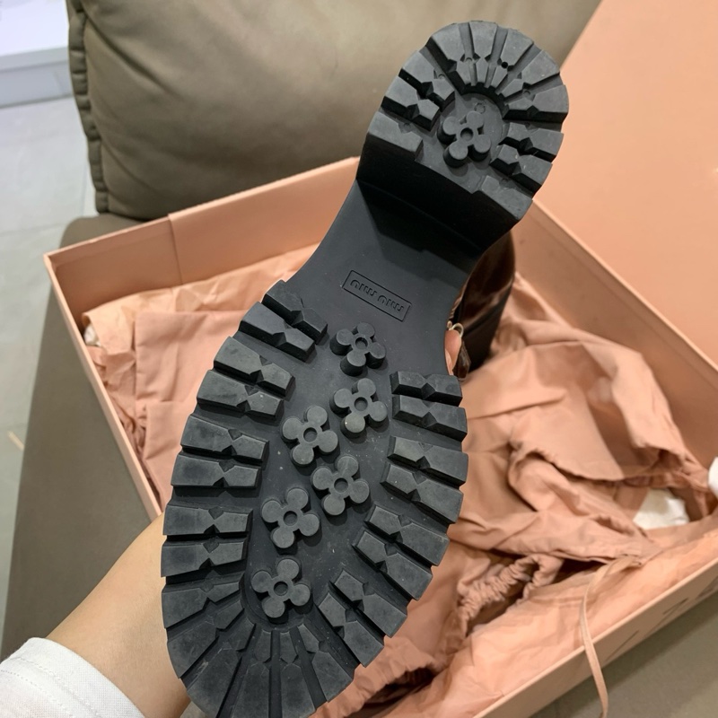 98新miumiu 繆繆 方跟短靴 37碼 附件：塵袋+盒-6