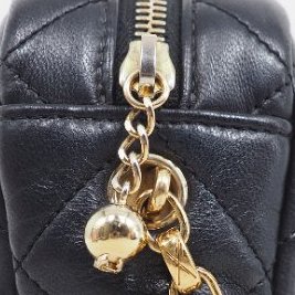 Chanel 22A Camera bag 香奈兒通花鏈大珍珠logo黑色相機包-26