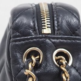 Chanel 22A Camera bag 香奈兒通花鏈大珍珠logo黑色相機包-28