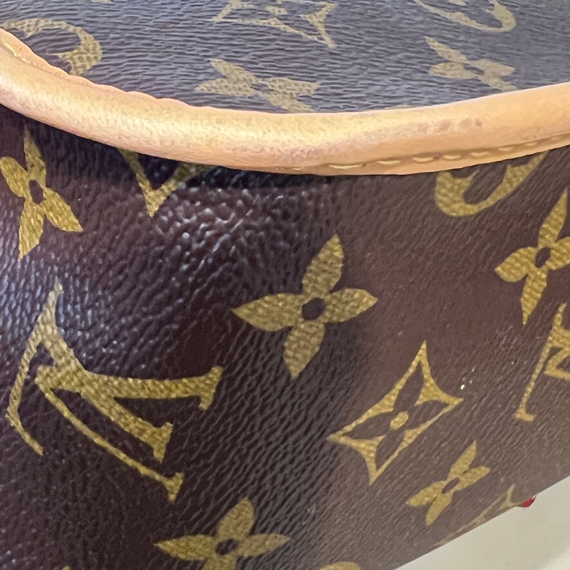 LV 原花Diane金釦下蓋手提肩斜背法棍包-9