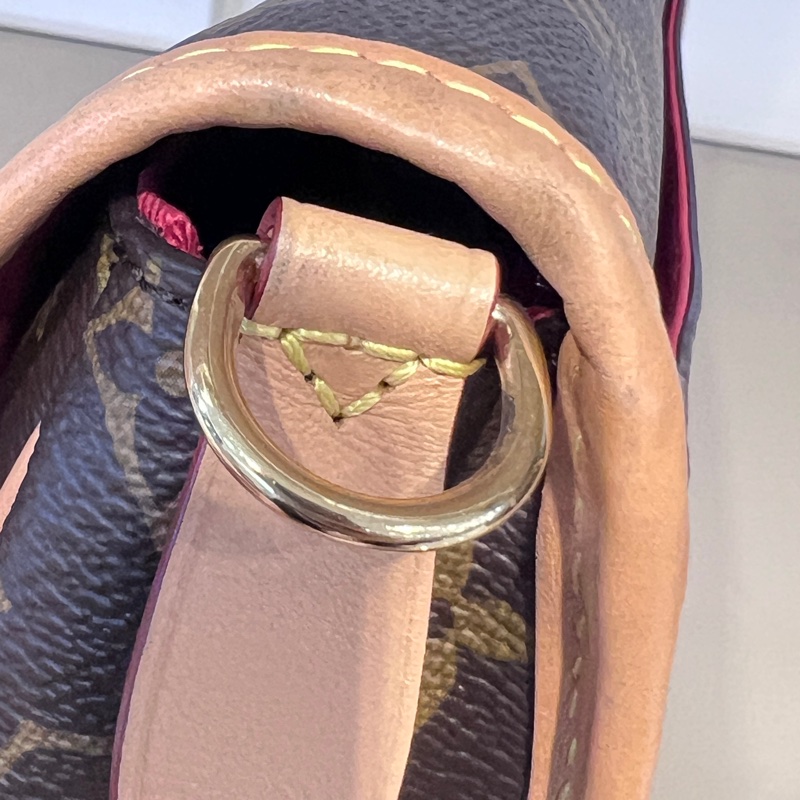 LV 原花Diane金釦下蓋手提肩斜背法棍包-14