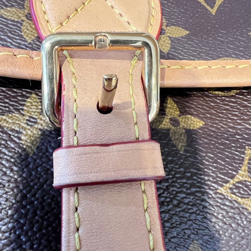 LV 原花Diane金釦下蓋手提肩斜背法棍包-28