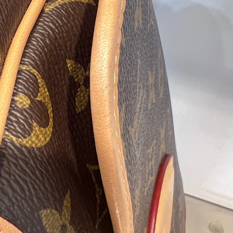 LV 原花Diane金釦下蓋手提肩斜背法棍包-29