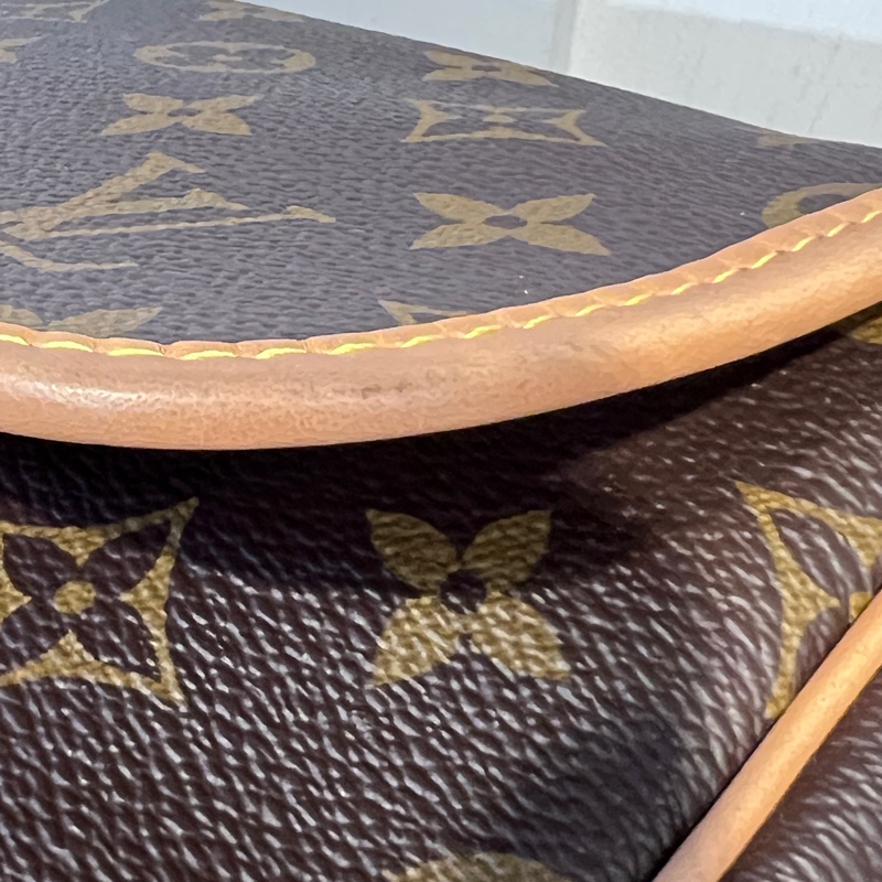 LV 原花Diane金釦下蓋手提肩斜背法棍包-30