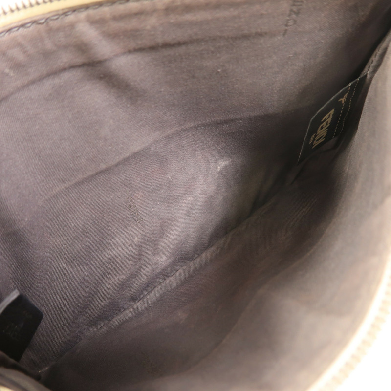 FENDI 牛皮皮革Triplette Clutch銀扣手拿包-5