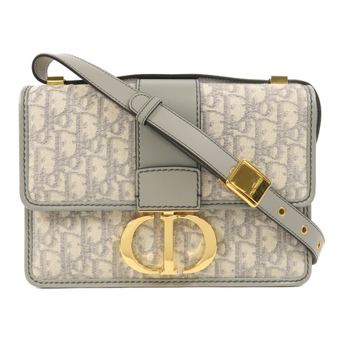 Dior 帆布30 Montaigne金扣肩背袋