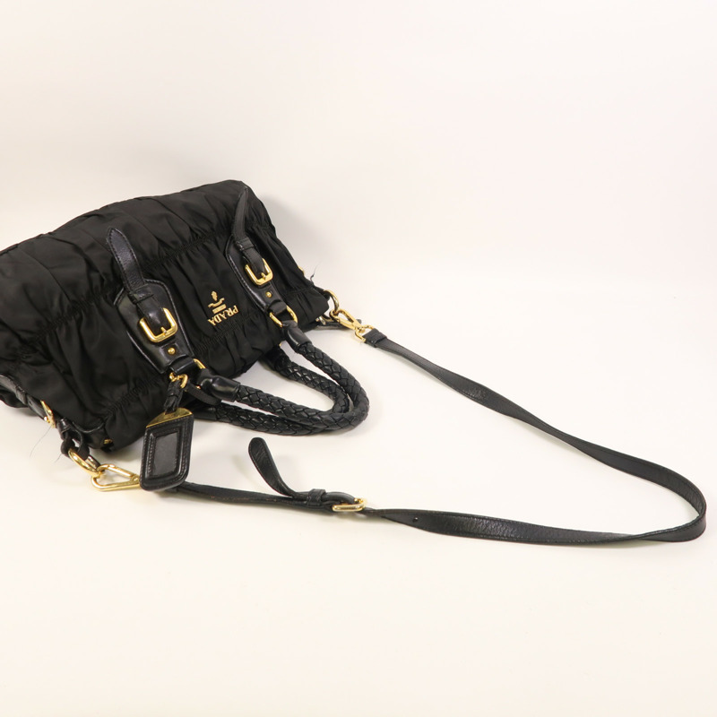 PRADA 尼龍2 Way Shoulder金扣手挽肩背兩用袋-7