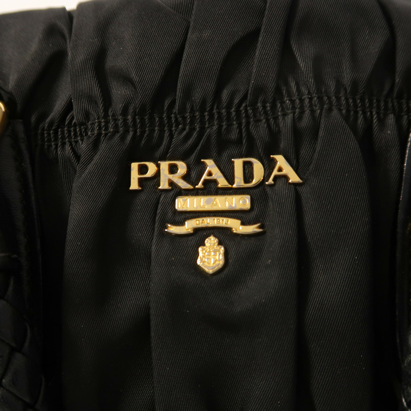 PRADA 尼龍2 Way Shoulder金扣手挽肩背兩用袋-9