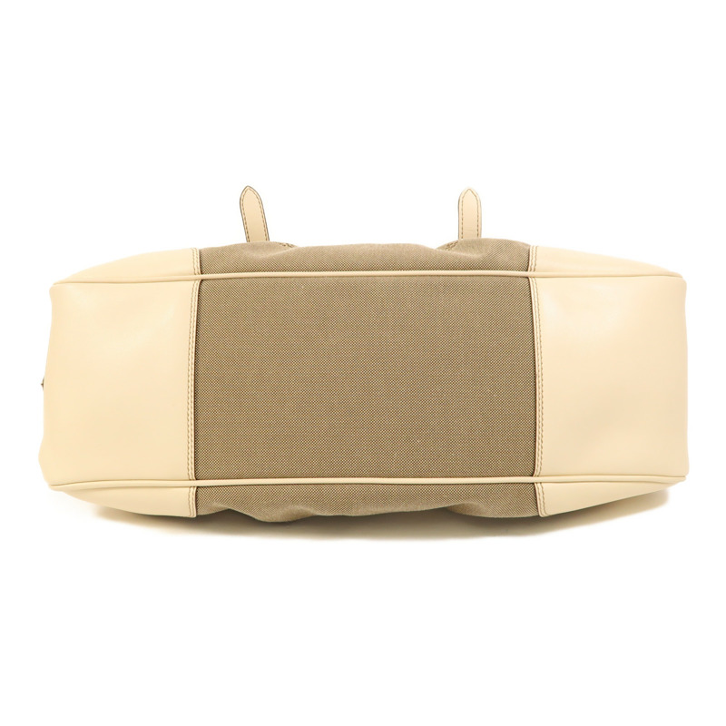 PRADA 帆布/牛皮皮革2 Way Shoulder銀扣手挽肩背兩用袋-3