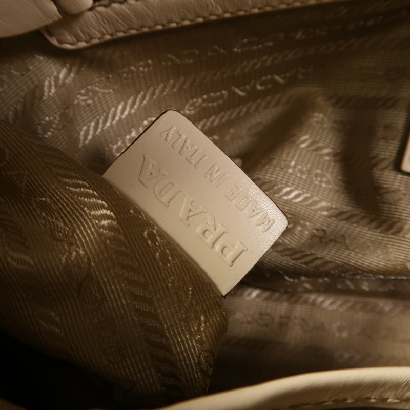 PRADA 帆布/牛皮皮革2 Way Shoulder銀扣手挽肩背兩用袋-5