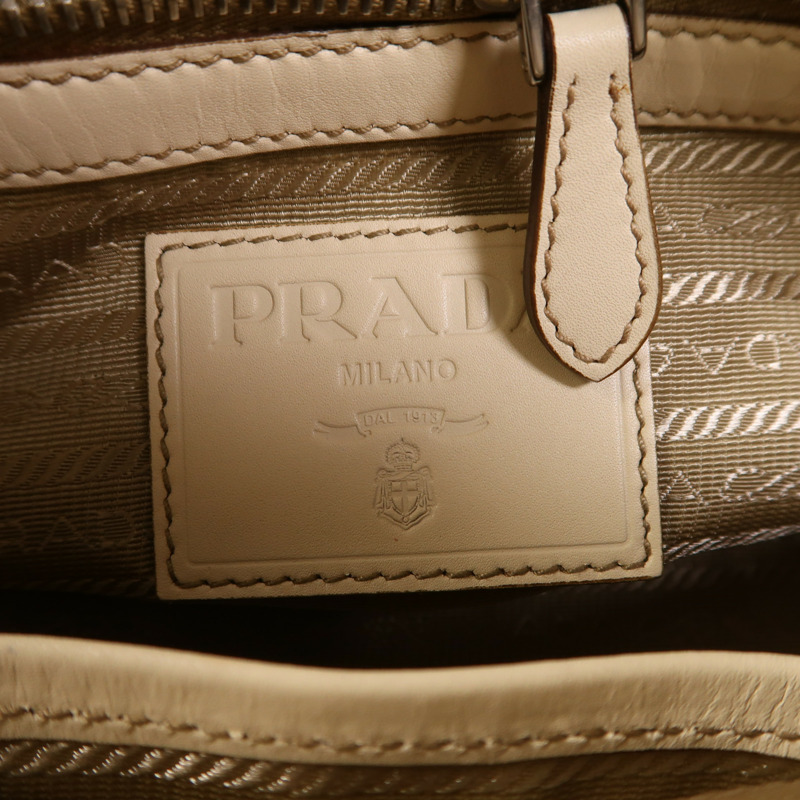 PRADA 帆布/牛皮皮革2 Way Shoulder銀扣手挽肩背兩用袋-6