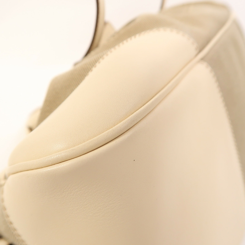 PRADA 帆布/牛皮皮革2 Way Shoulder銀扣手挽肩背兩用袋-11