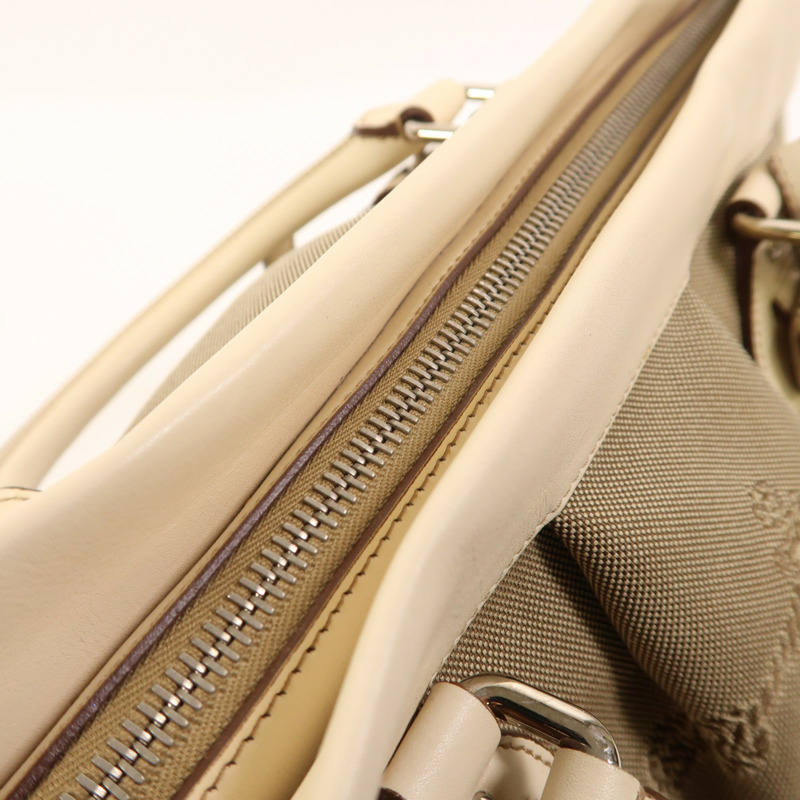 PRADA 帆布/牛皮皮革2 Way Shoulder銀扣手挽肩背兩用袋-16