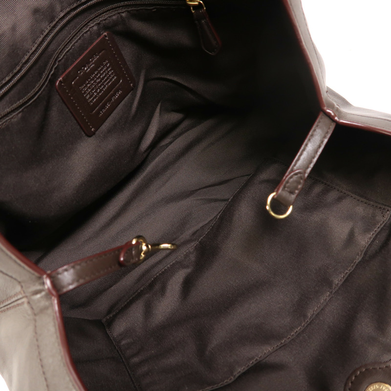 COACH 帆布Lexy金扣手挽肩背兩用袋-4