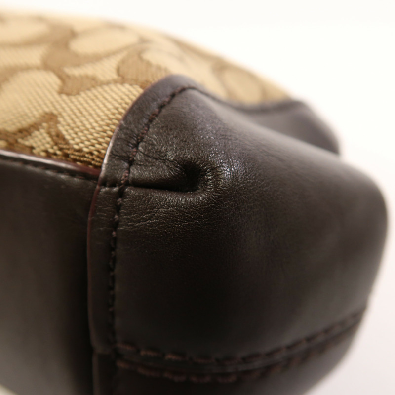 COACH 帆布Lexy金扣手挽肩背兩用袋-9