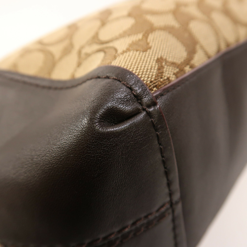 COACH 帆布Lexy金扣手挽肩背兩用袋-10