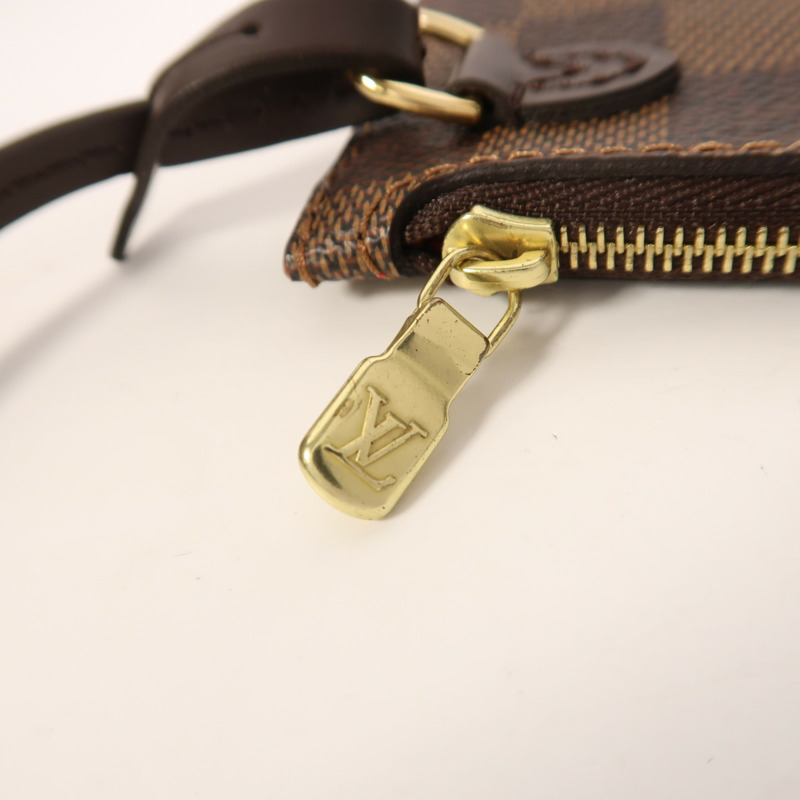 LOUIS VUITTON Damier Neverfull MM金扣手挽袋/肩背袋棕色-14