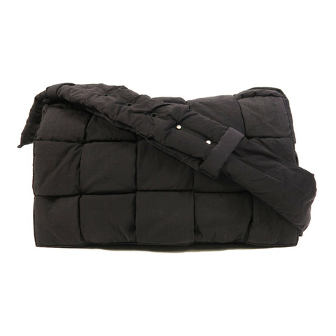BOTTEGA VENETA 尼龍Padded Tech Cassette銀扣肩背袋