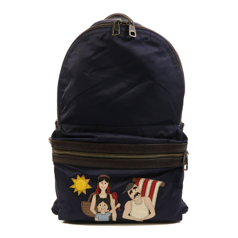 D&G 尼龍Backpack銀扣背包