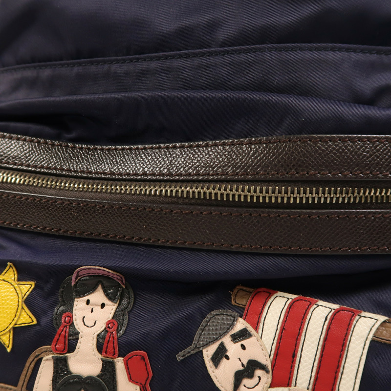 D&G 尼龍Backpack銀扣背包-14