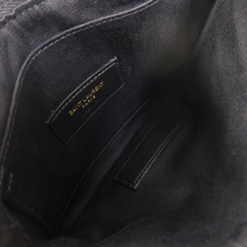 YVES SAINT LAURENT 牛皮皮革Pouch金扣手拿包-4