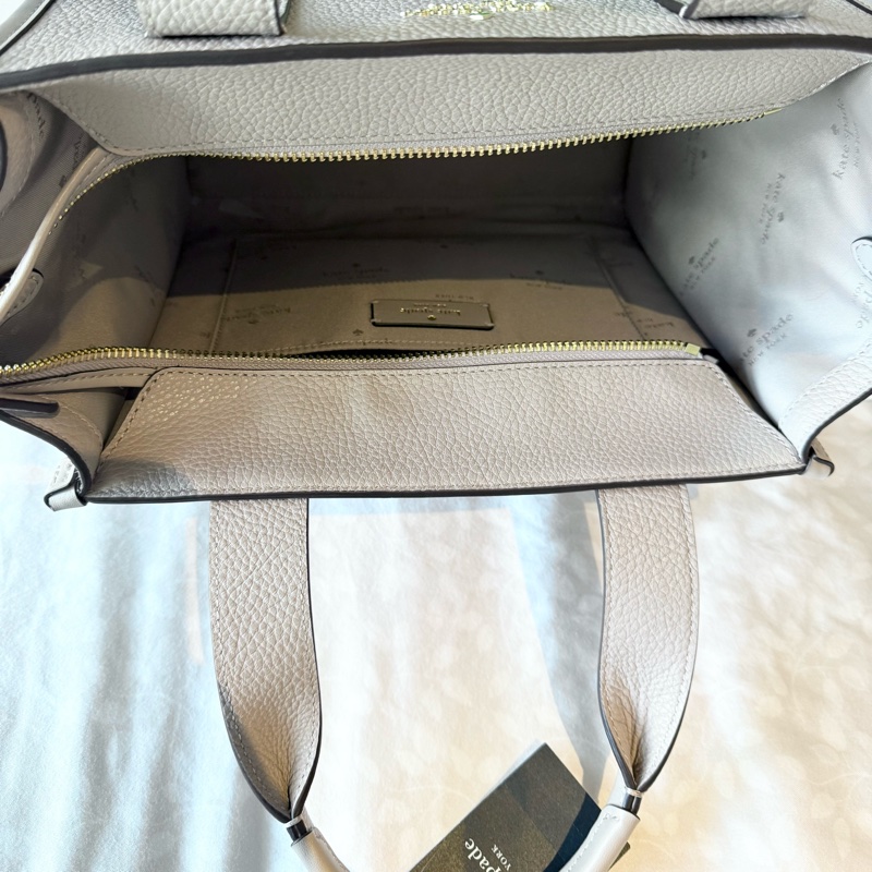 ✨全新🇺🇸 Kate Spade ♠️ 真皮兩用托特包(Cozy Grey 粉芋色)-8