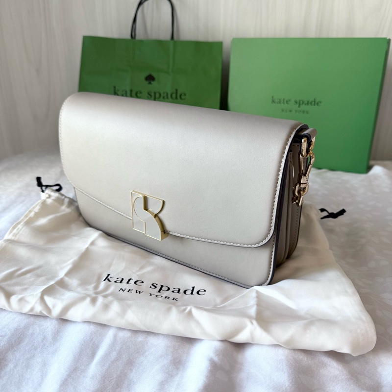 ✨全新🇺🇸 Kate Spade ♠️ Dakota 真皮兩用質感包(淺米/奶茶色)-3
