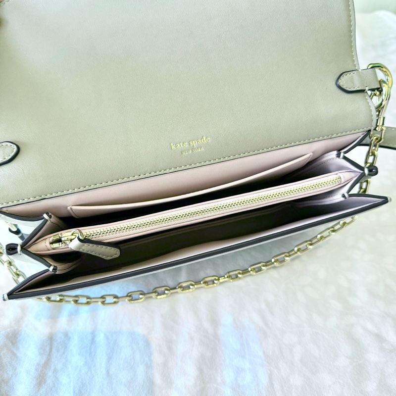 ✨全新🇺🇸 Kate Spade ♠️ Dakota 真皮兩用質感包(淺米/奶茶色)-6