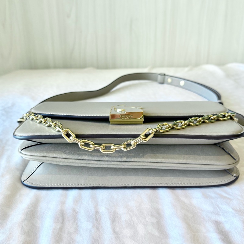 ✨全新🇺🇸 Kate Spade ♠️ Dakota 真皮兩用質感包(淺米/奶茶色)-9