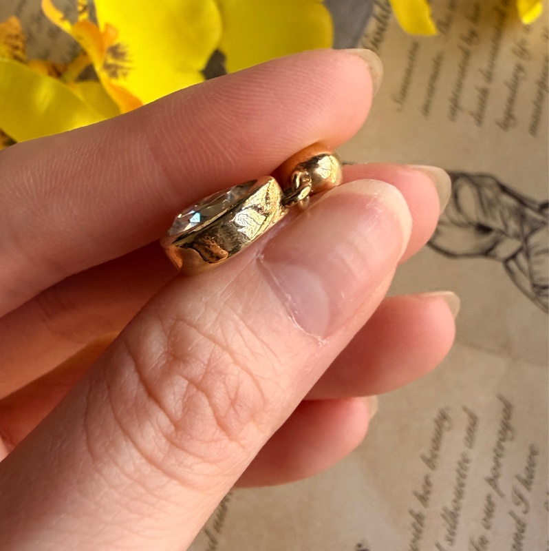 Christian Dior 迪奧 萊茵石水滴耳釘 耳針 耳環-7