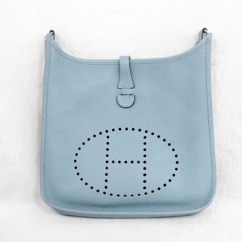 Hermes Evelyne29 愛馬仕伊芙琳29 小號 天青色/天青藍銀扣-7