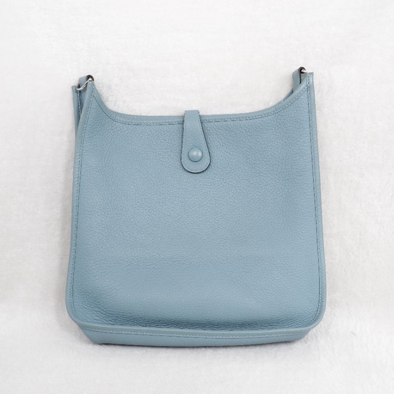 Hermes Evelyne29 愛馬仕伊芙琳29 小號 天青色/天青藍銀扣-8