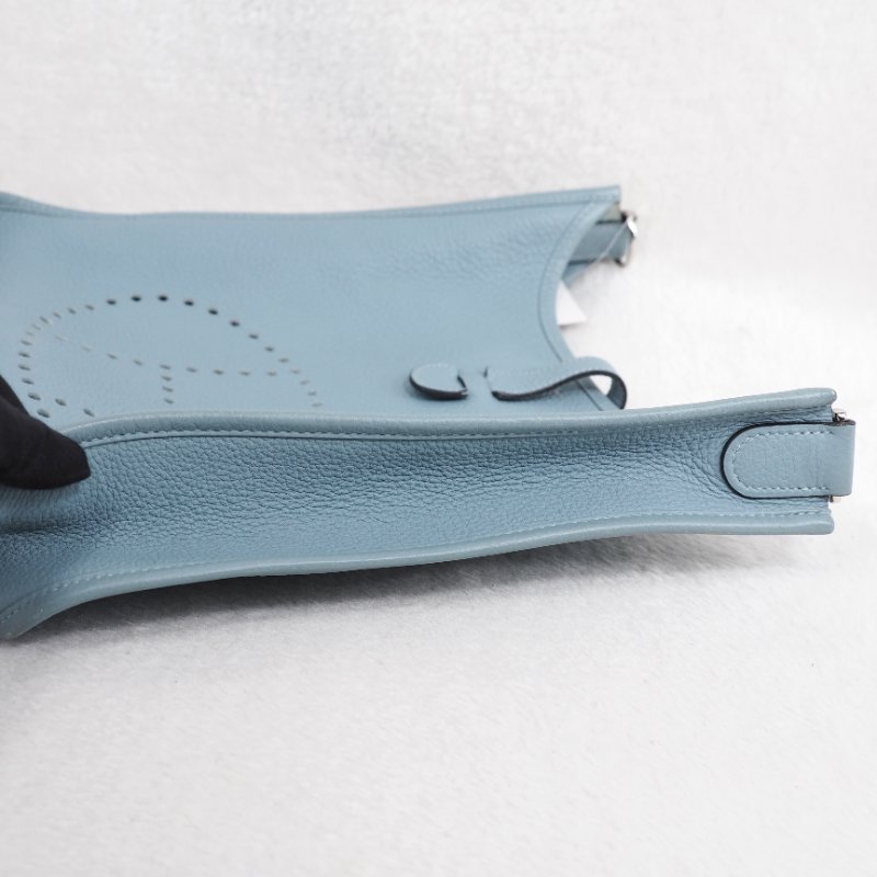 Hermes Evelyne29 愛馬仕伊芙琳29 小號 天青色/天青藍銀扣-9