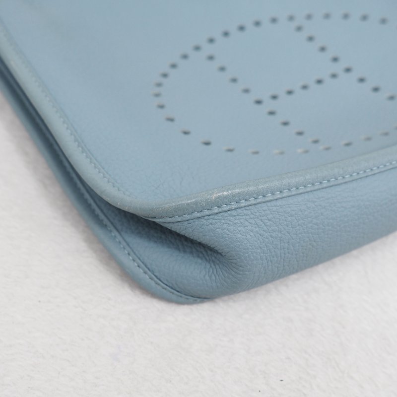 Hermes Evelyne29 愛馬仕伊芙琳29 小號 天青色/天青藍銀扣-12