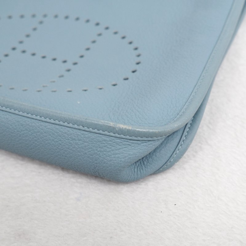 Hermes Evelyne29 愛馬仕伊芙琳29 小號 天青色/天青藍銀扣-13