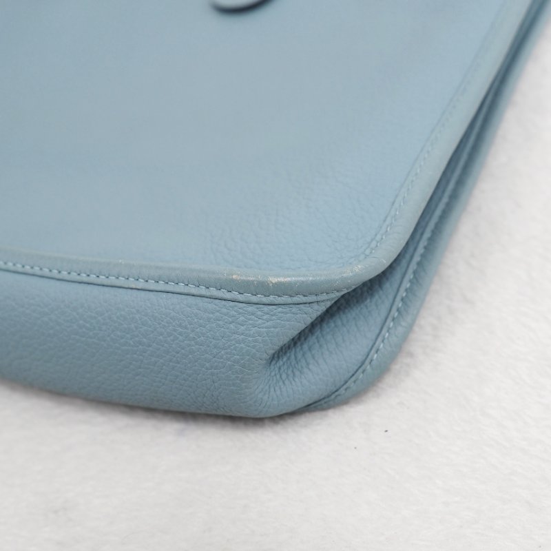 Hermes Evelyne29 愛馬仕伊芙琳29 小號 天青色/天青藍銀扣-15