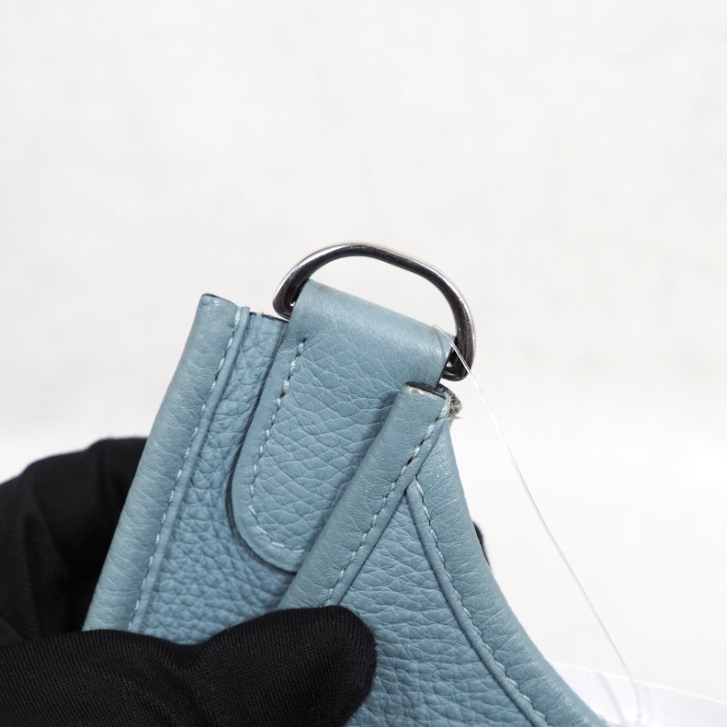 Hermes Evelyne29 愛馬仕伊芙琳29 小號 天青色/天青藍銀扣-19