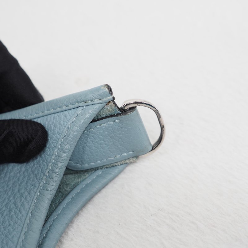 Hermes Evelyne29 愛馬仕伊芙琳29 小號 天青色/天青藍銀扣-20