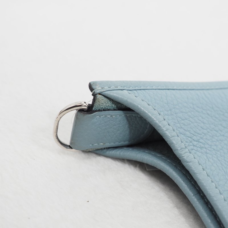 Hermes Evelyne29 愛馬仕伊芙琳29 小號 天青色/天青藍銀扣-21